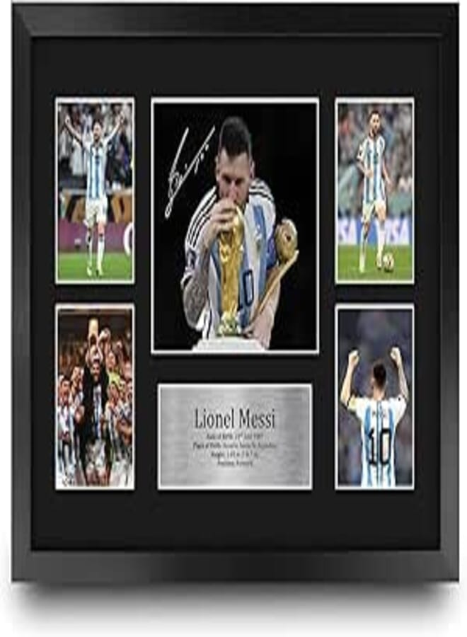 HWC Trading FR A3 Argentina Gifts Printed Signed Autograph Picture for Football Fans and Supporters - A3 Framed (A3 Framed) Lionel Messi Display 