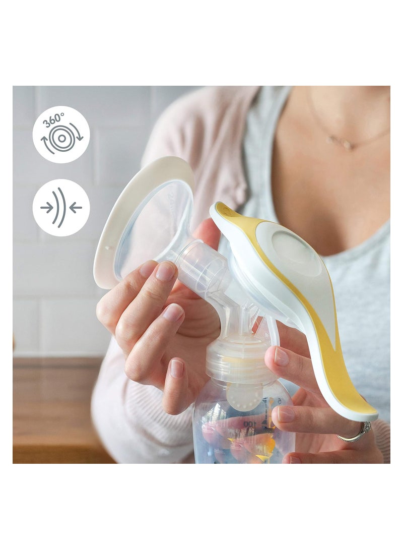Manual Breast Pump, Single Hand for More Comfort and Expressing More Milk, Breast Care Pump,  Plastic, Silicone Rubber, Extracts Remained Breastmilk, One Size - Image 2