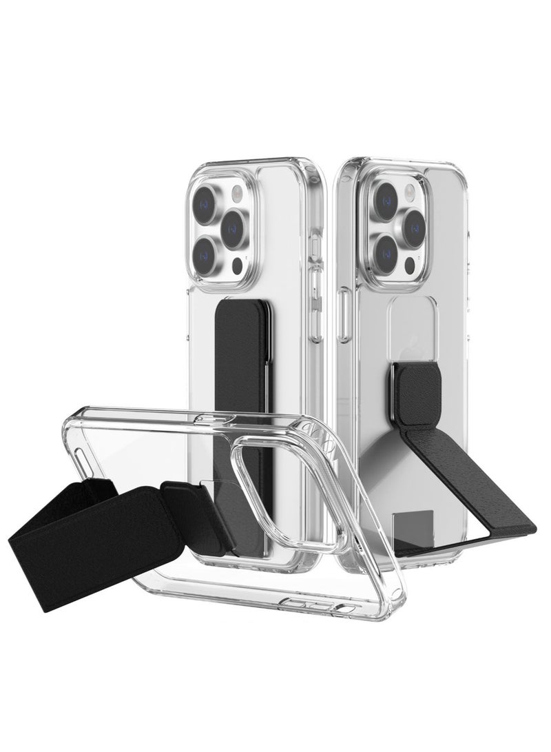 Clear Flexible Mobile Phone Case Mobile Phone Protective Cover with Bracket Magnetic Adsorption Wireless Charging Anti-scratch and Shock-proof Suitable for iPhone 15 Pro Max - Image 3