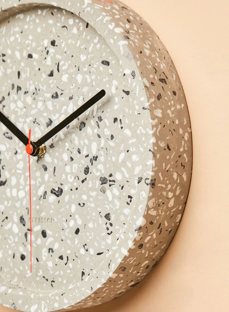 Karlsson Grey Terrazzo Wall Clock