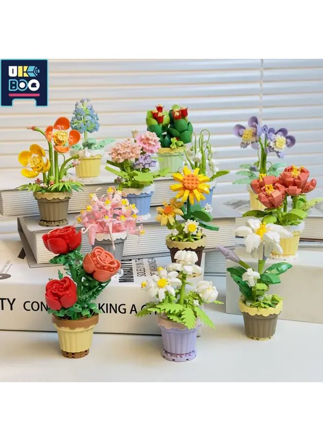 Colorful Succulent Building Blocks Set Unique Floral Decor Kit Creative Gift Idea - Image 5