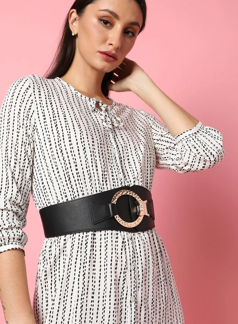 Haute Sauce Black Solid Waist Belt
