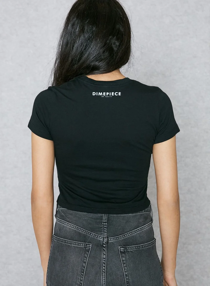 dimepiece Slogan Crop T-Shirt