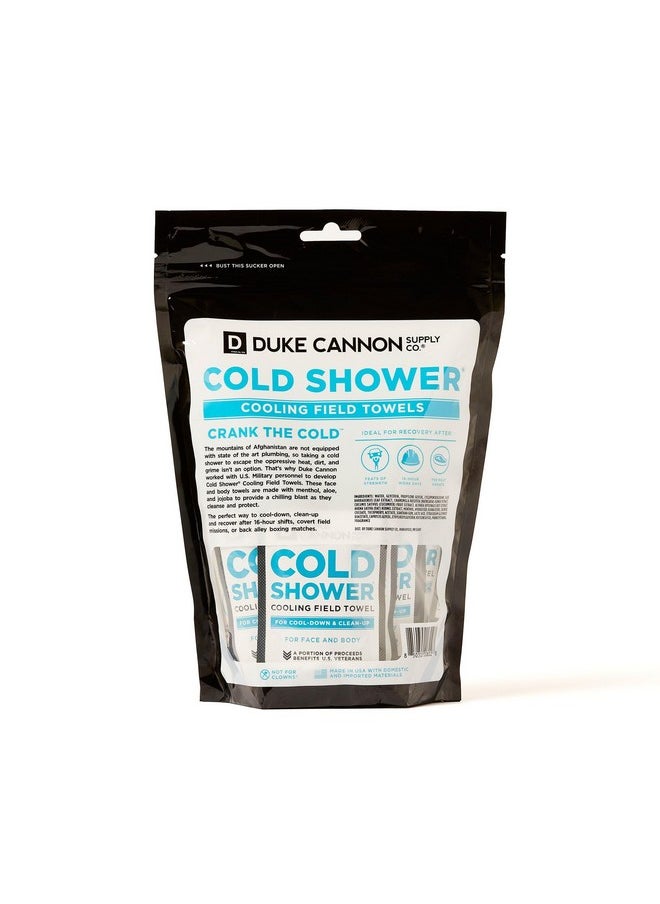Duke Cannon Supply Co. Duke Cannon Cold Shower Cooling Field Towels - 45 Pack, Menthol-Infused for Instant Cooling, Aloe, Jojoba & Chamomile, Individually Wrapped for Freshness  - Image 2