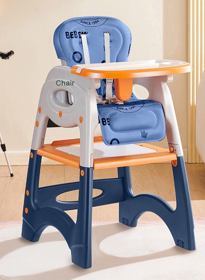 كيديليو كرسي طعام للأطفال 6 في 1، كرسي مرتفع للأطفال، كرسي دراسة، مقعد للأطفال، طاولة طعام وكرسي، طاولة مكعبات بناء، سيارة يو يو، مكتب، قابل للطي للتخزين السهل - Image 1