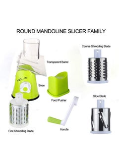 SHOPI Manually Rotating Cheese Cutter, Vegetable Mandolin Slicer, Multi-Function Vegetable Cutter, Fruit Shredder, Grater, Stainless Steel Rotating Shredder  - Image 3
