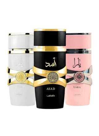 Lattafa distinctive perfume collection Yara, Asad and Yara Moa Eau de Parfum 100ml - pzsku/ZCC089A7EA6C03DD0A9BCZ/45/_/1739822317/5129eb3b-c1a5-4a86-b189-85445499323e