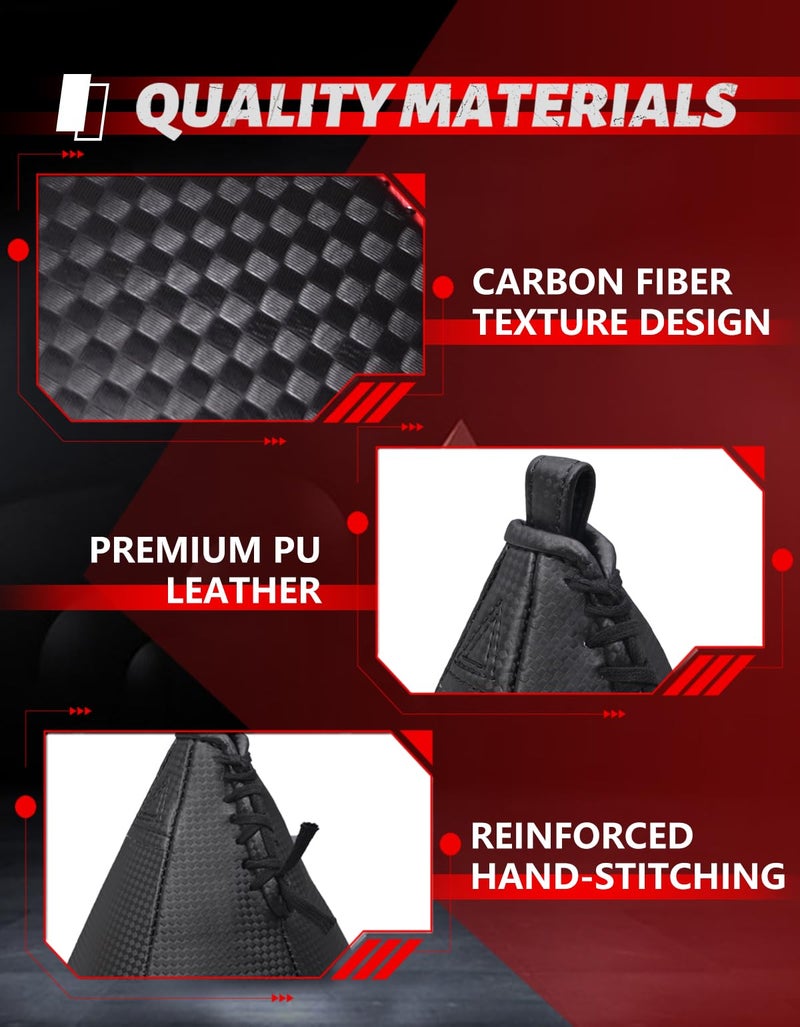SAEEPABUL Speed Bag,Speed Bag for Boxing,PU Leather Reflex Training Pear Shaped Punching Bag,Fast Reaction Skills Development Perfect for Kids Teens Adults Boxing Coaches Black - Image 4