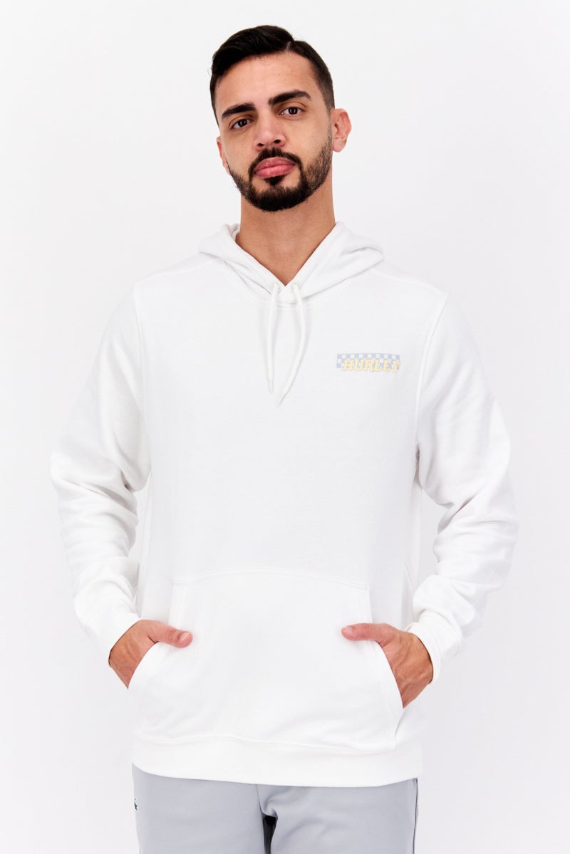 Hurley Men Sportswear Fit Long Sleeve Hoodie, White  - Image 1
