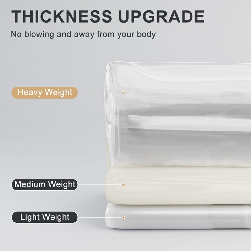 AmazerBath Shower Curtain Liner, 100% EVA Silky Soft Clear Heavy Duty Shower Curtain and Liner 2-in-1, 72x72 Luxury Plastic Weighted Bathroom Shower Liner, 12 Rustproof Grommets & 3 Heavyweight Stones - Image 5