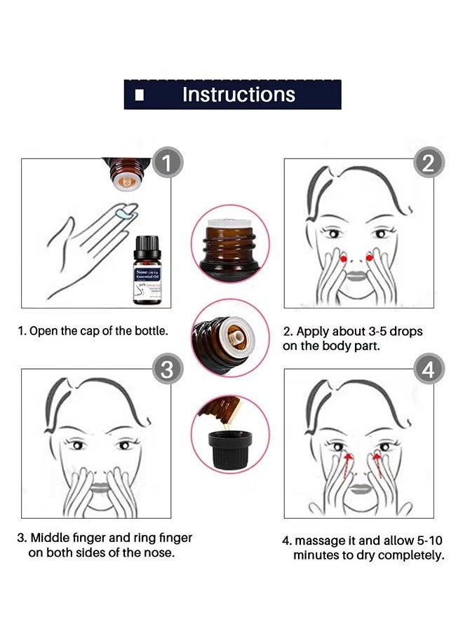 Lanthome Nose Lift Up Essential Oil 10ml - Heighten Rhinoplasty Collagen Firming Moisturizing Perfect Nose Serum Reshape Natural Beauty Skin Care - Image 4