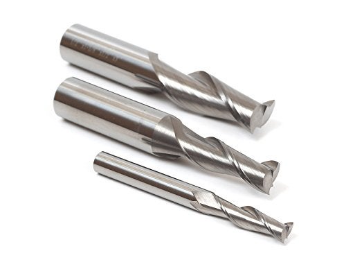 YONICO Router Bits Set CNC End Mill Solid Carbide Up Cut 3 Bit Up Cut 1/2-Inch Shank 14320 - Image 1