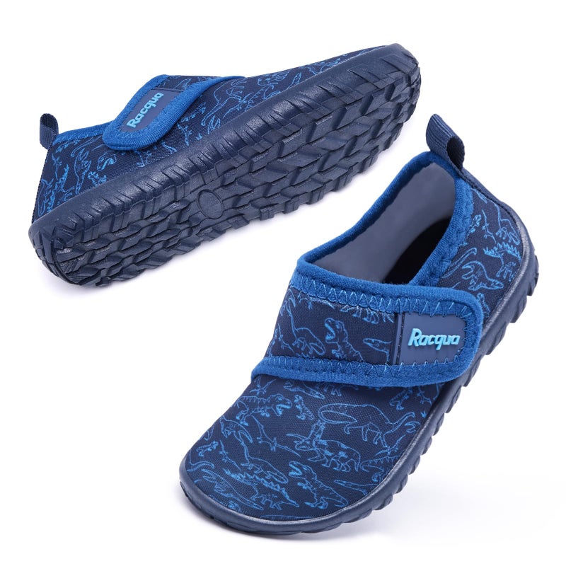Racqua Toddler Water Shoes Boys Barefoot Quick Dry Swim Pool Beach Aqua Sport Shoes Surfing Boating Lightweight Shoes Toddler Dinosaur 10 - Image 3