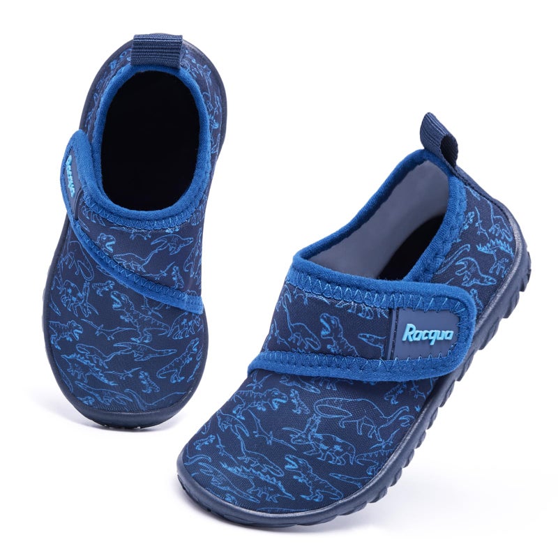 Racqua Toddler Water Shoes Boys Barefoot Quick Dry Swim Pool Beach Aqua Sport Shoes Surfing Boating Lightweight Shoes Toddler Dinosaur 10 - Image 1