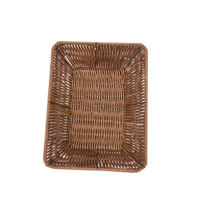 KLIVE KLIVE Shelf Baskets Bread Baskets for Organizing Stackable Picnic Basket Bread Storage Baskets Rectangular Storage Basket for Restaurant Food Serving Home Kitchen 1 PCS  - Image 1