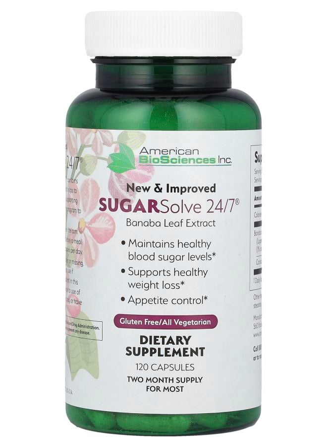 American BioSciences SUGARSolve 24/7® 120 Capsules