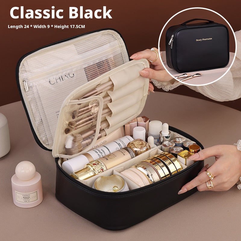 Portable Detachable Multi-functional Cosmetic Toiletry Bag, Large Capacity Waterproof Travel Makeup Organizer - Image 4