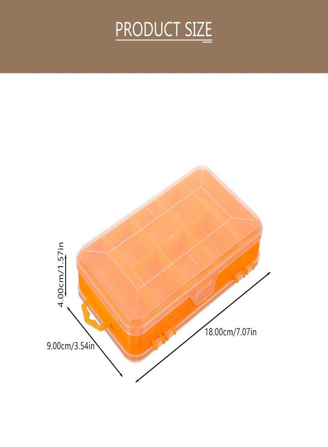 فاجويلي صندوق منظم بلاستيكي مزدوج الجوانب مع مقصورات لتخزين الأدوات المعدنية والخرز والأجزاء الصغيرة وحاوية لتخزين الصواميل والمسامير والأدوات اليدوية - Image 2