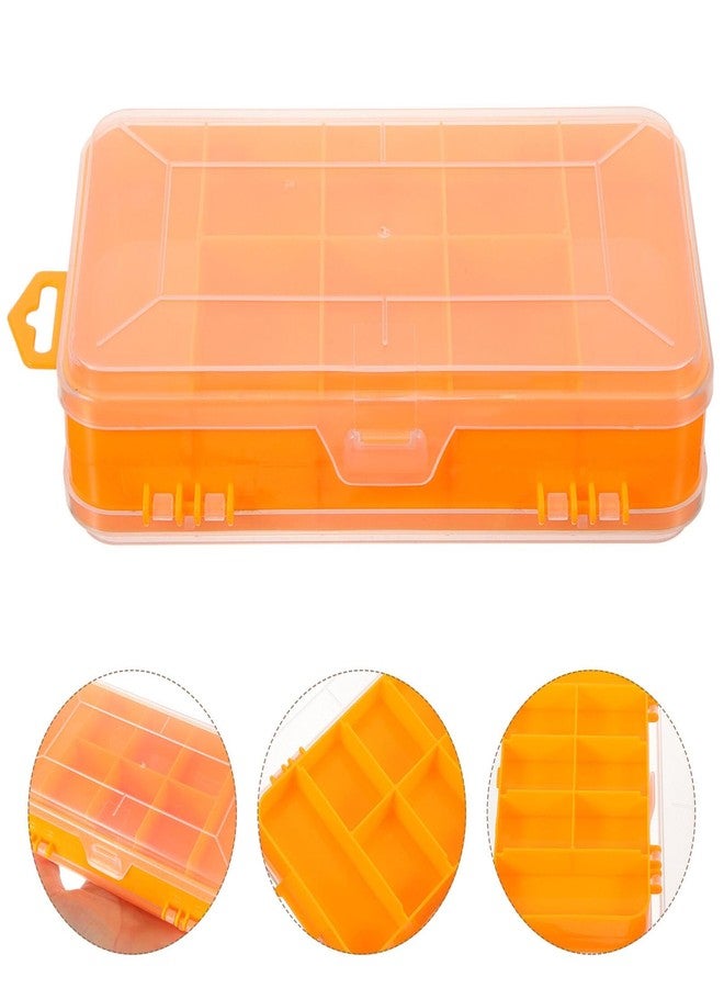 فاجويلي صندوق منظم بلاستيكي مزدوج الجوانب مع مقصورات لتخزين الأدوات المعدنية والخرز والأجزاء الصغيرة وحاوية لتخزين الصواميل والمسامير والأدوات اليدوية - Image 5