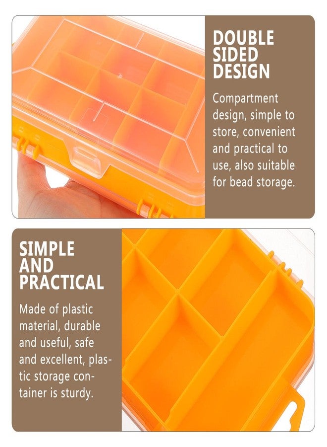 فاجويلي صندوق منظم بلاستيكي مزدوج الجوانب مع مقصورات لتخزين الأدوات المعدنية والخرز والأجزاء الصغيرة وحاوية لتخزين الصواميل والمسامير والأدوات اليدوية - Image 4