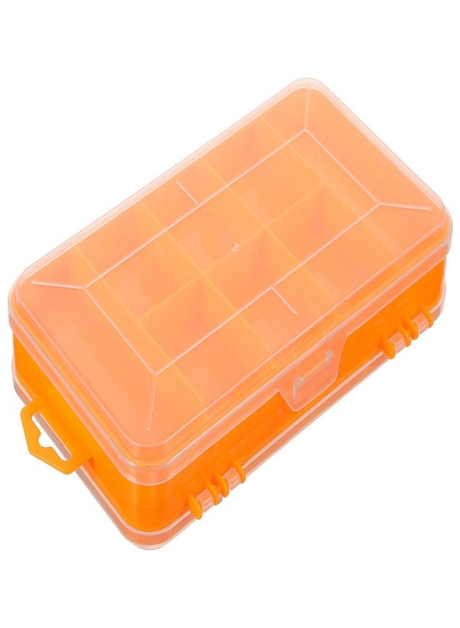 فاجويلي صندوق منظم بلاستيكي مزدوج الجوانب مع مقصورات لتخزين الأدوات المعدنية والخرز والأجزاء الصغيرة وحاوية لتخزين الصواميل والمسامير والأدوات اليدوية - Image 3