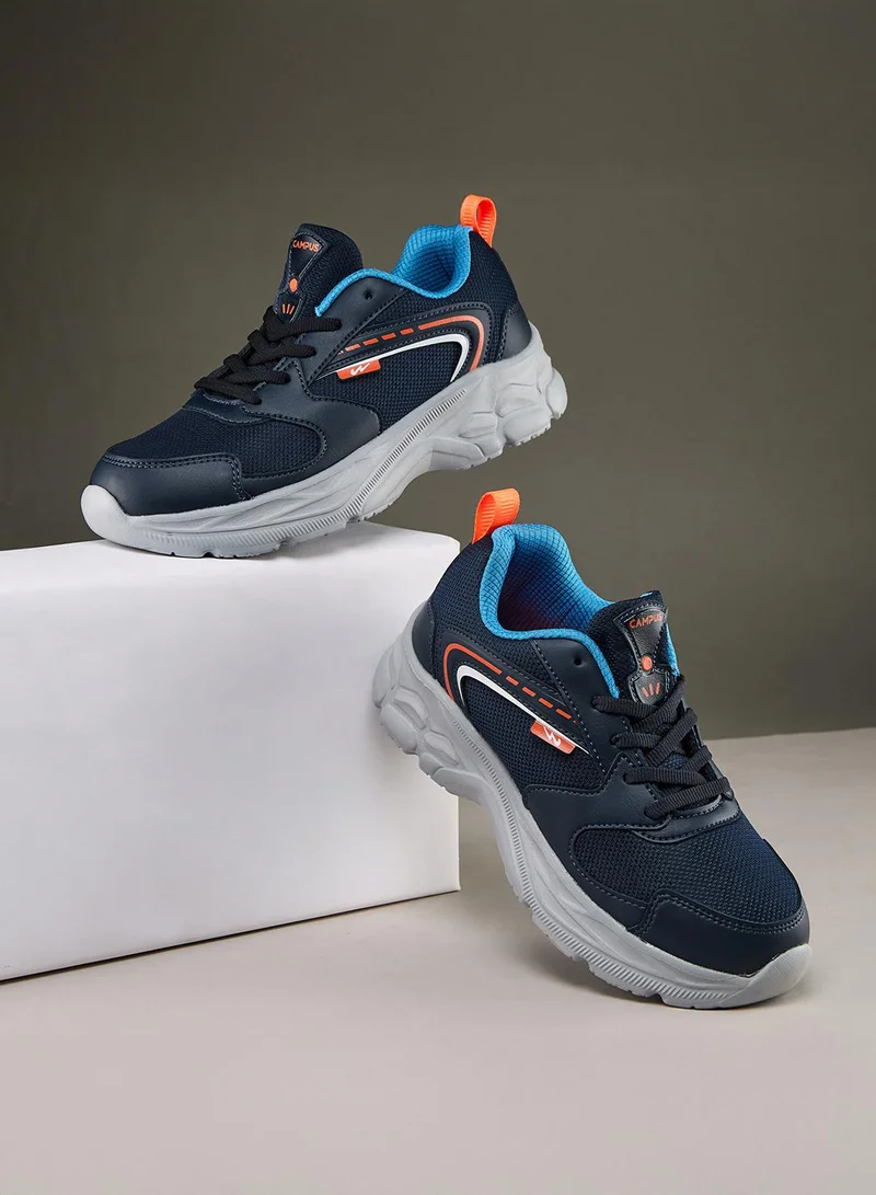 CAMPUS Kids Blue Low-Top Sneakers - Sporty Look Shoes with Cushioned Sole for All-Day Play