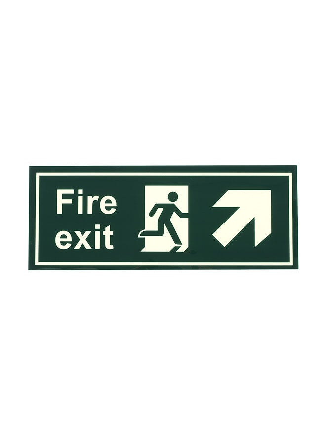 نيبمينينت لافتة مطبوع عليها عبارة Fire Safety Exit" أخضر 30x1x10سنتيمتر 
