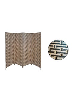 AL KHALDIYA Foldable partition room divider, 4 panels, dark brown 
