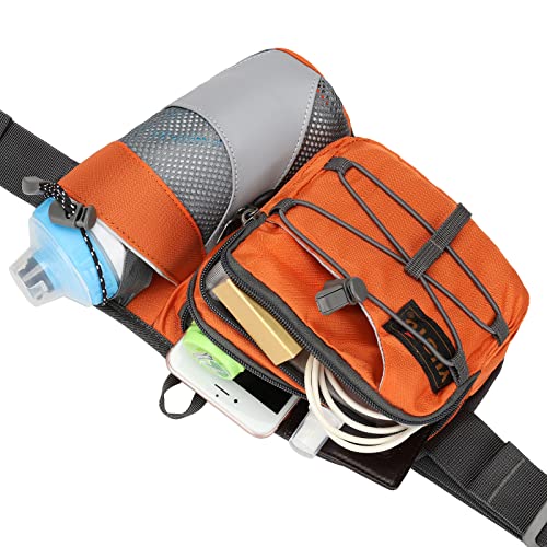 YUOTO Outdoor Fanny Pack with Water Bottle Holder for Walking Hiking Hydration belt Waist Bag - Image 3