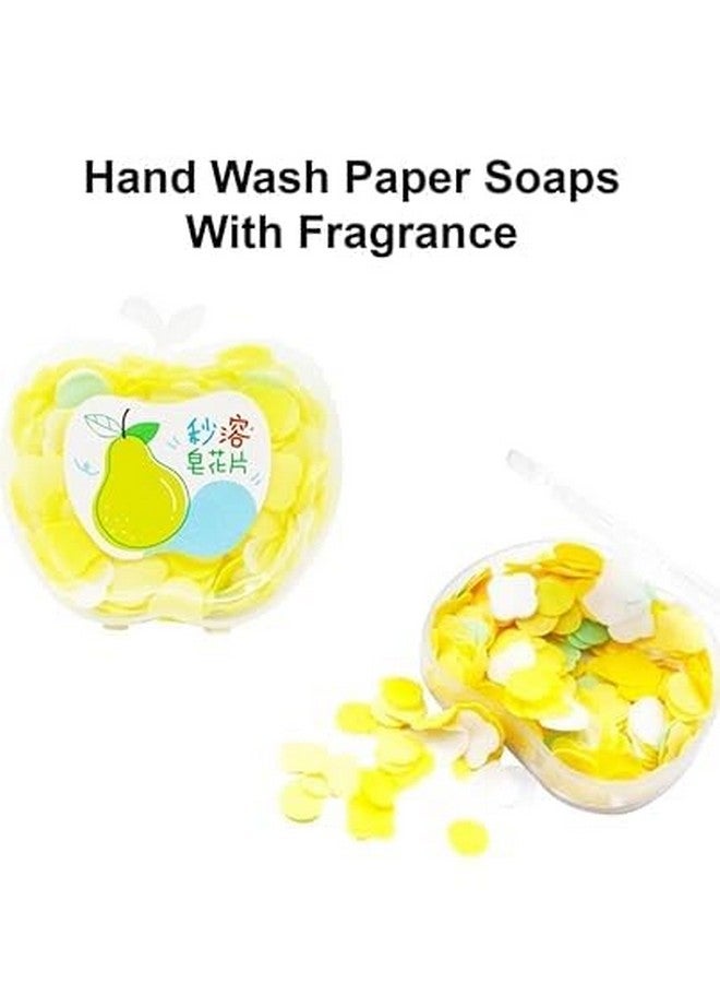 ZINZA Paper Soap in a Plastic Box Clean Soft Bath For Travel, Flavour Design Apple Shape Bottle Paper Soap Clean Soft Bath For Travel (PACK OF 2 MULTI FLAVOUR) - Image 3