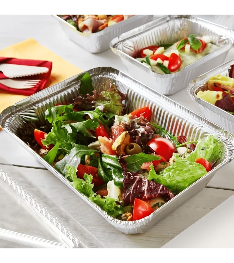 27 Pieces 8.66 Inch Disposable Aluminum Foil Tray for Oven Air Fryer Grill Camping Baking - Image 4
