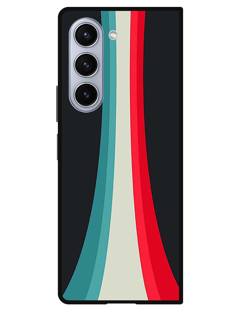 Theodor Protective Case Anti Scratch Shock Proof Bumper Cover For Samsung Galaxy Z Fold 5 Stripes in center - Image 1