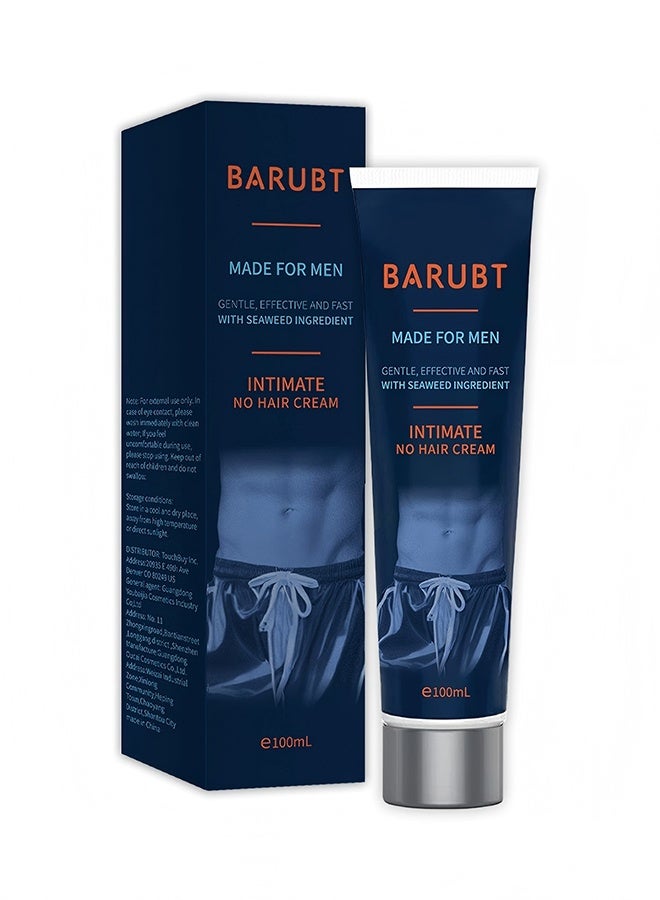 BARUBT Hair Removal Cream for Men, Painless Depilatory Cream for Private Areas, Extra Gentle and Moisturizing Formula, Suitable for All Skin Types, 100g - Image 1