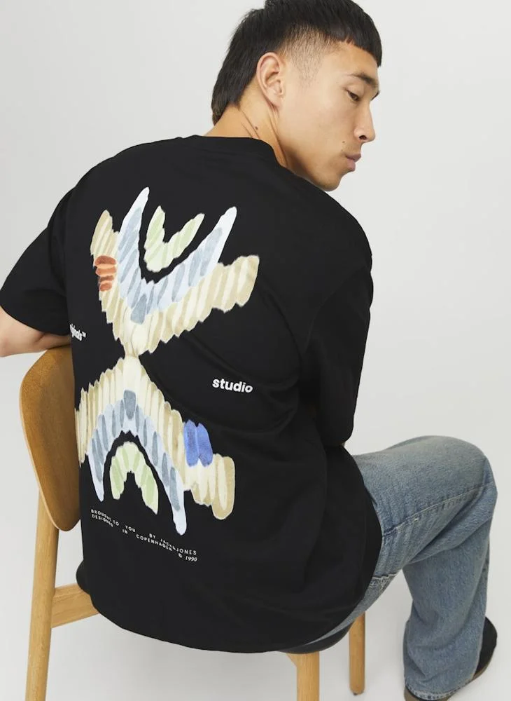 JACK & JONES Jorporto Pattern Crew Neck T-Shirt