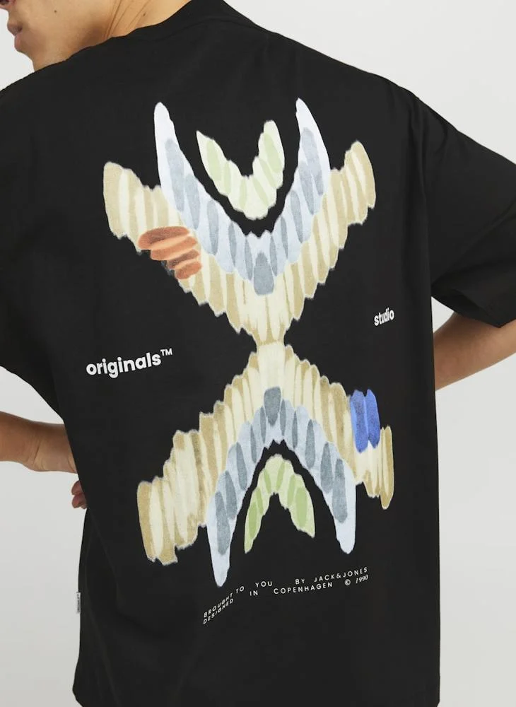 JACK & JONES Jorporto Pattern Crew Neck T-Shirt