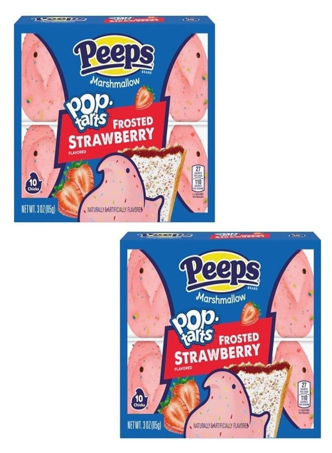 Peeps Frosted Strawberry Chicks - Pack of 2-10 Count Boxes - 20 Total Peeps - Start a New Tradition This Easter Season - Great for Easter Baskets - Share with Everyone - Image 1