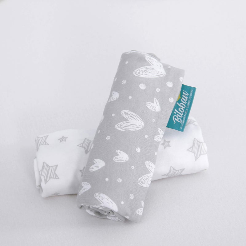 Biloban Bassinet Fitted Sheets Compatible with Graco Pack 'n-Play Dome LX Bassinet(not playard), 2 Pack, 100% Jersey Knit Cotton Sheets, Gray Print for Baby - Image 4