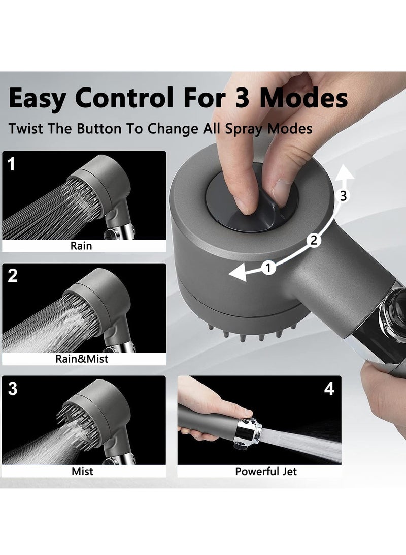 Relex 4 Modes Massage Portable Shower Head, Detachable Filtered Shower Head with Handheld, Showerhead for Bathrooms and Flats - Image 4