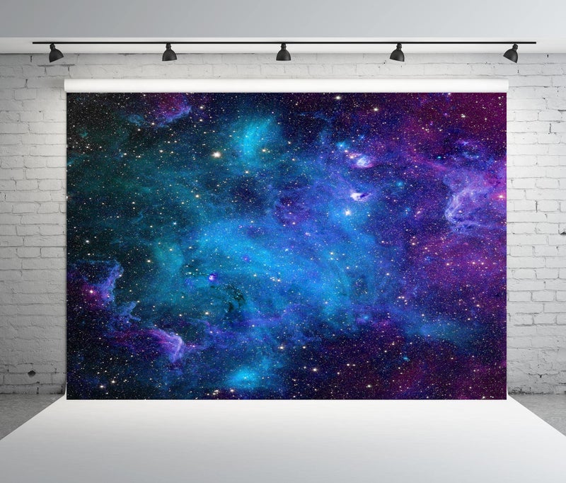 BELECO 7x5ft Fabric Cosmic Galaxy Backdrop Wall DÃ©cor Starry Sky Milky Way Stars Backdrop Universe Space Theme Photo Background Galaxy Baby Shower Birthday Party Decorations Studio Photo Props - Image 2