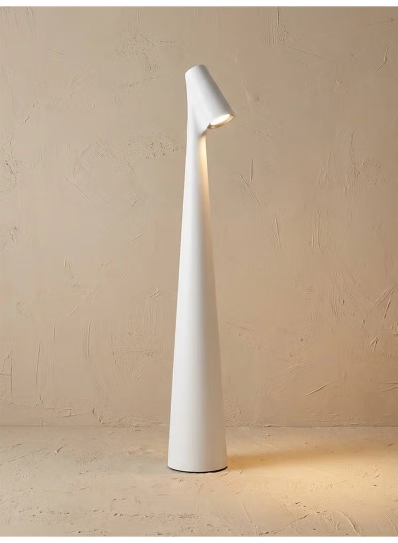 مصباح طاولة LED بتقنية اللمس – قابل للشحن ولاسلكي، 3 ألوان مع تعتيم متدرج، غطاء بلاستيكي غير لامع، شحن USB – مصباح إضاءة مودرن محمول لغرفة النوم، السفرة، المكتب، والقراءة – هدية أنيقة لديكور المنزل - Image 1