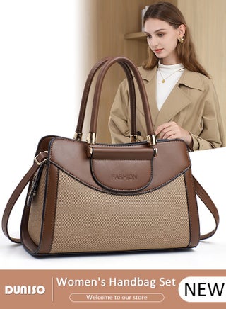 Women's  Fashion Elegant Handbag,Large-capacity  Shoulder Bag,Multi-pocket PU Leather Crossbody Bag,Ladies Retro Splicing design Handbag Tote Bags Clutch Bag,Luxurious Ladies Casual Tote Purse Shoulder Bag - pzsku/ZCC09CAEB5B35AE04340DZ/45/1745401835/afa5e63f-67cd-4cdb-8aad-3b0c7884bcd0