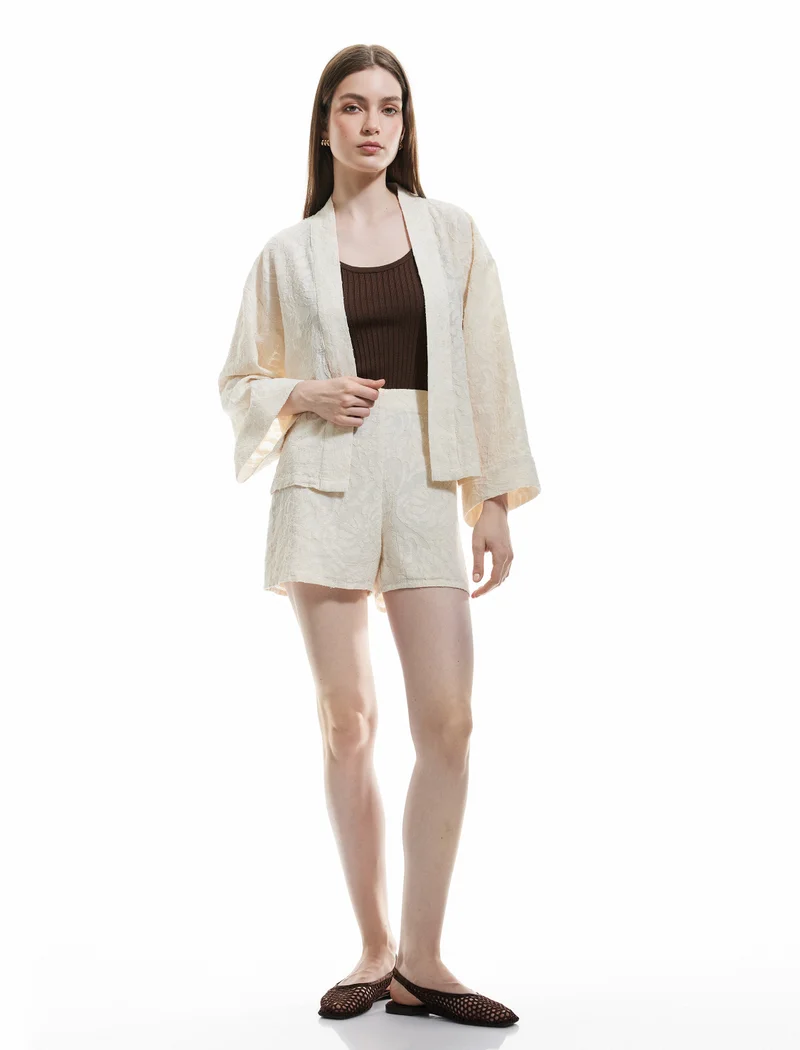 كوتون Broderie Mini Shorts