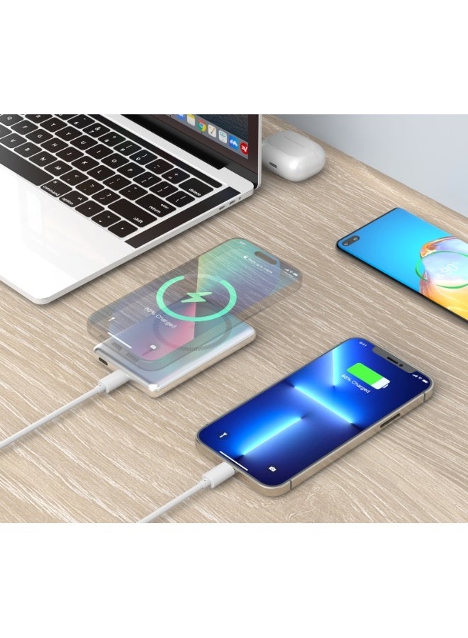 DCU TECNOLOGIC DCU Slim MagSafe Power Bank 5000mAh – PD 20W Fast Charging, Magnetic Wireless Portable Charger - Image 5