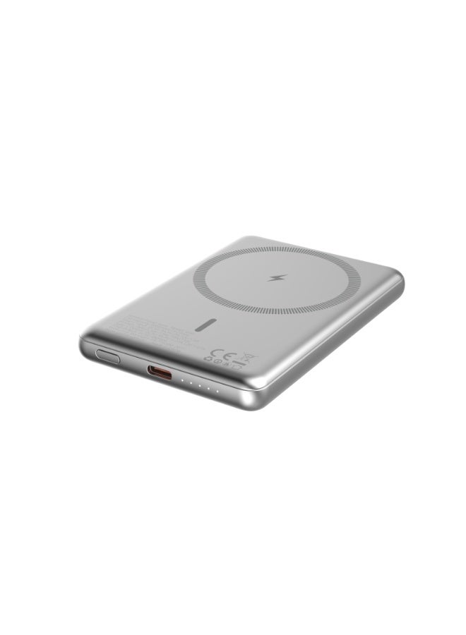 DCU TECNOLOGIC DCU Slim MagSafe Power Bank 5000mAh – PD 20W Fast Charging, Magnetic Wireless Portable Charger - Image 1