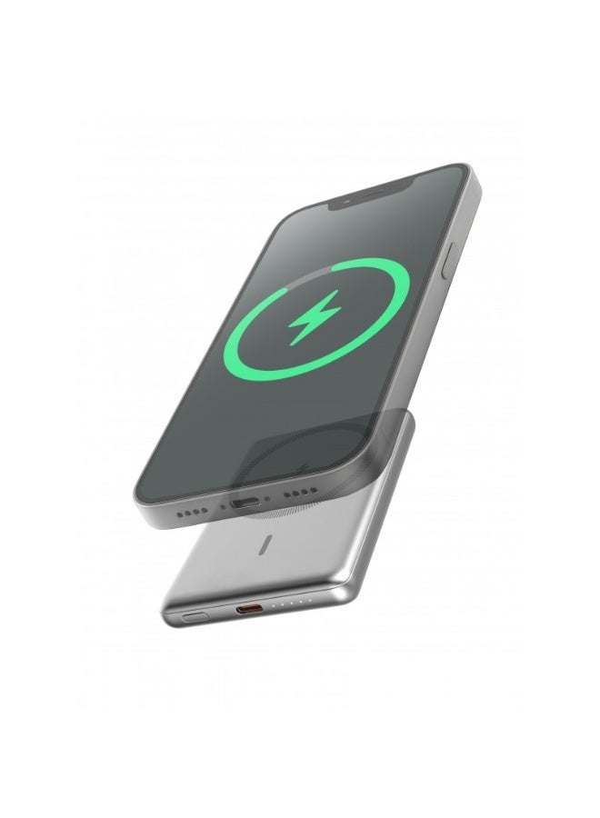 DCU TECNOLOGIC DCU Slim MagSafe Power Bank 5000mAh – PD 20W Fast Charging, Magnetic Wireless Portable Charger - Image 2