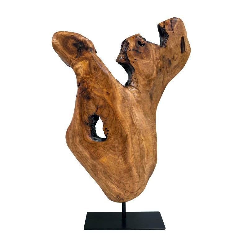 WELLAND Irregular Cedar Wood Sculpture 8.75" W x 1.75" D x 17.75" H Natural Edge Tabletop Statues, Handmade Ornaments, DÃ©cor for Living Room, Home Office, Bedroom, - Image 5