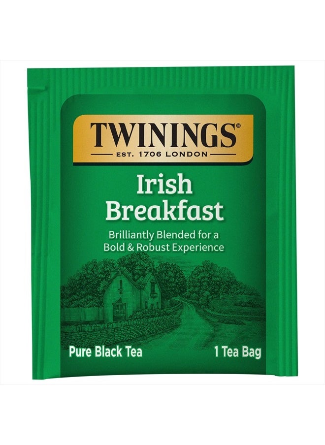 Twinings Irish Breakfast Black Tea Individually Wrapped Bags, 20 Count (Pack of 6), Flavourful, Robust Black Tea, Caffeinated, Enjoy Hot or Iced | Packaging May Vary  - Image 3