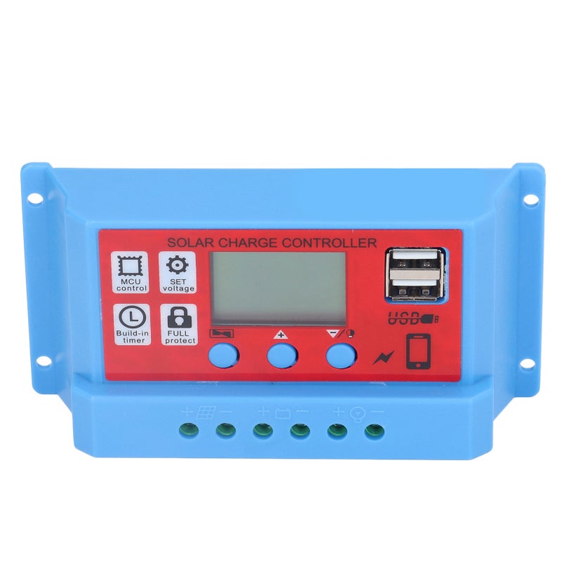 12V/24V Solar Panel Charge Controller 3 Stage PWM Photovoltaic Charger Controller LCD Display10A - Image 3