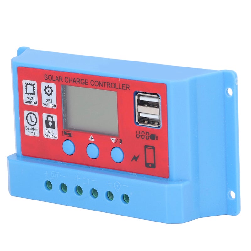 12V/24V Solar Panel Charge Controller 3 Stage PWM Photovoltaic Charger Controller LCD Display10A - Image 2