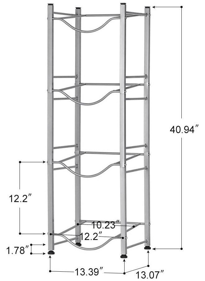 Cady One - Heavy Duty 4-Tier Detachable Water Bottle Storage Rack, Detachable Water Bottle Organizer - Image 1